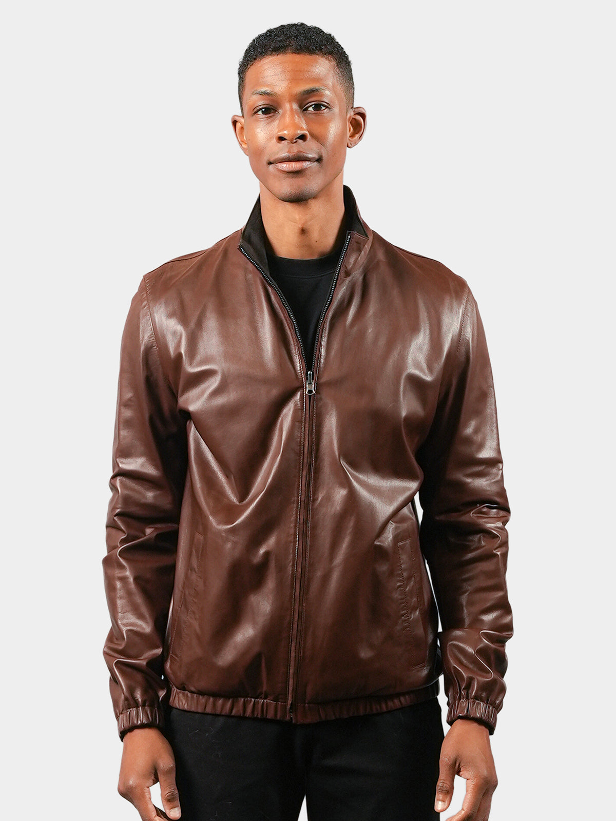Man's Leather Reversible Jacket