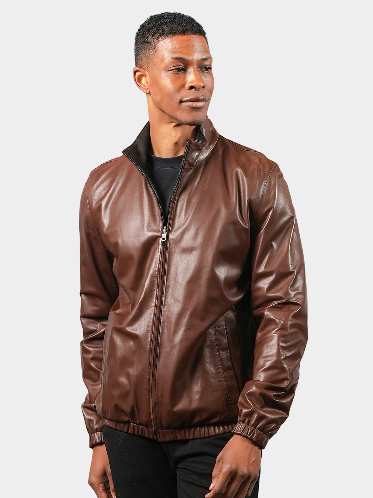 Man's Leather Reversible Jacket