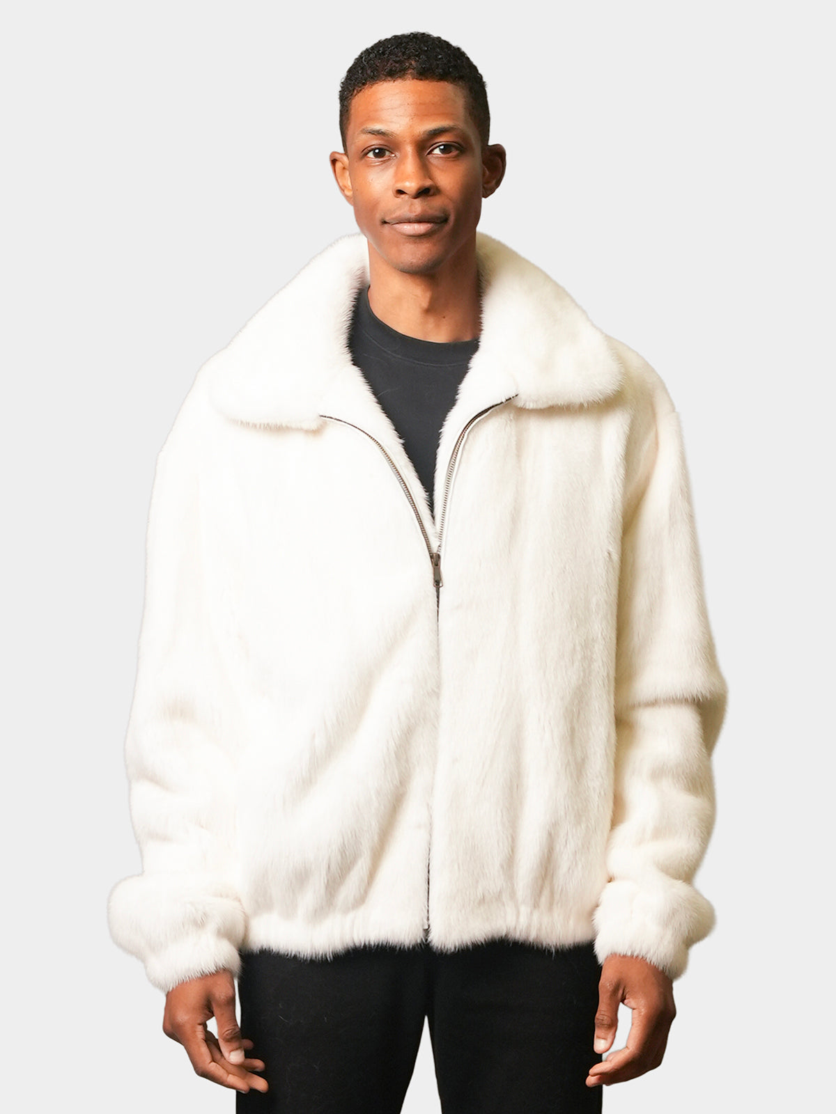 Man's White Mink Jacket