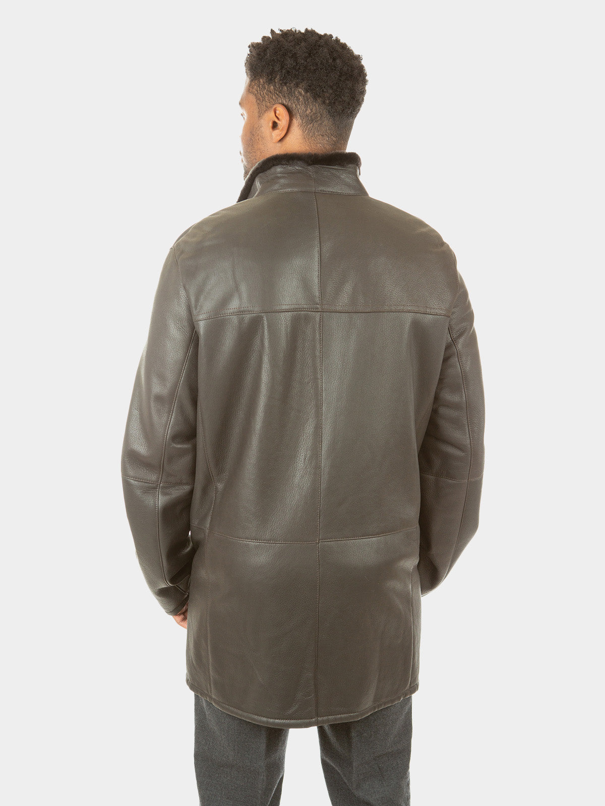 Man's Brown Nappa Lambskin Shearling Jacket