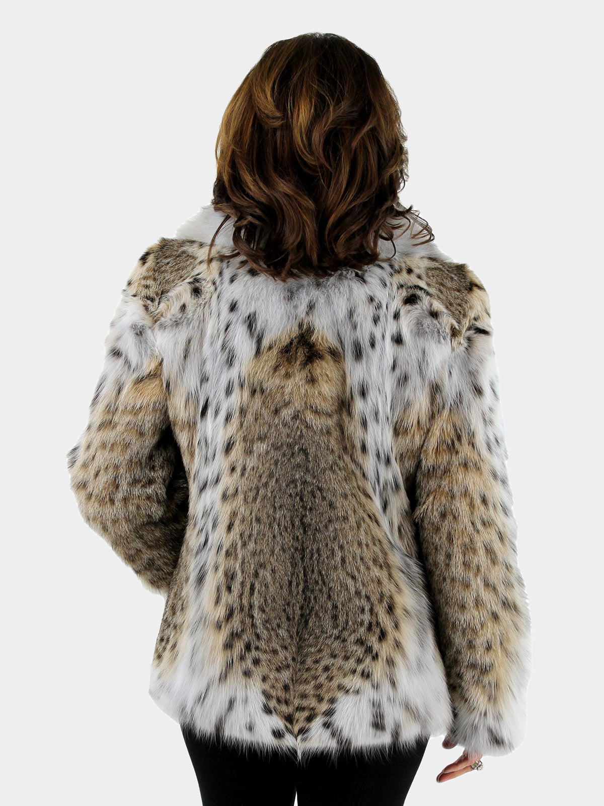 Woman's Natural Cat Lynx Fur Jacket