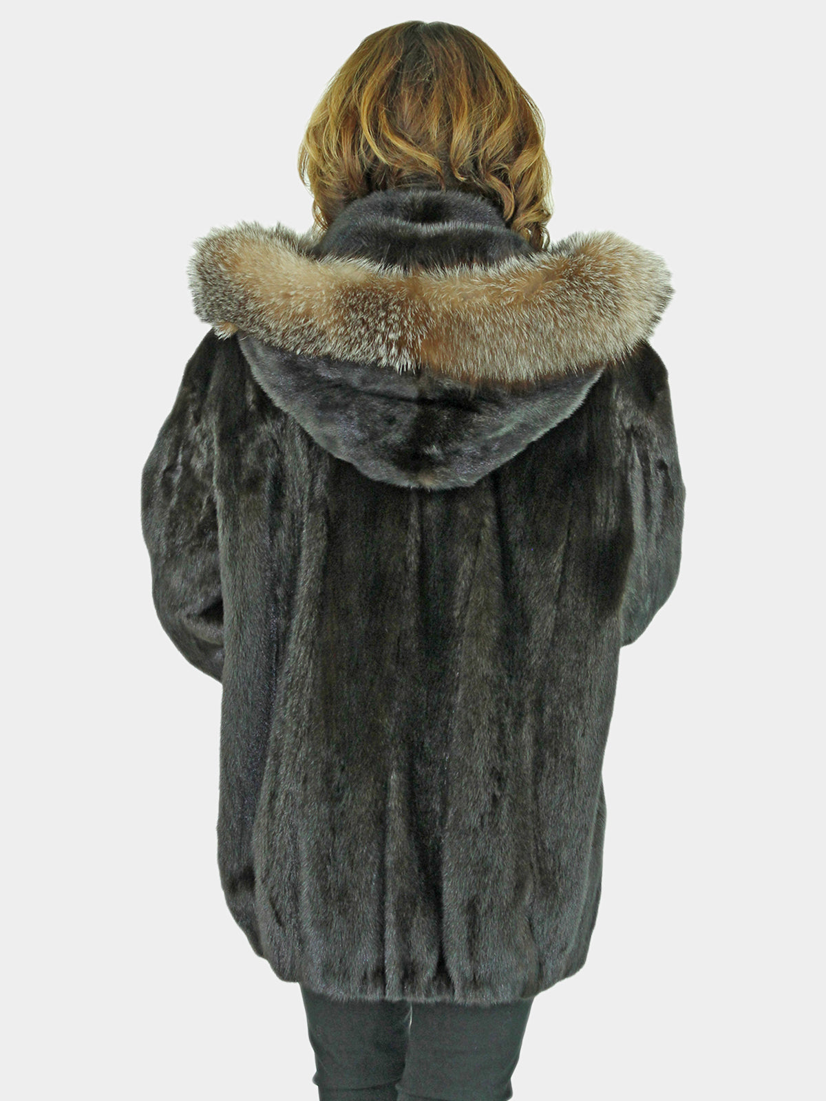 Woman's Mahogany Mink Fur Parka