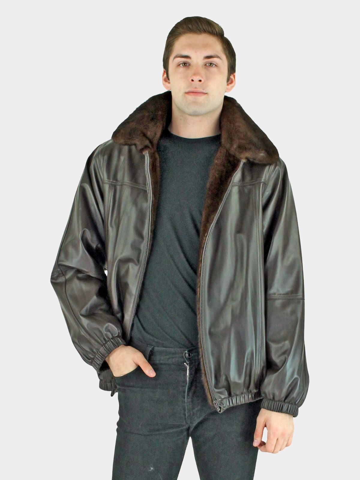 Man's Mahogany Mink Fur Jacket