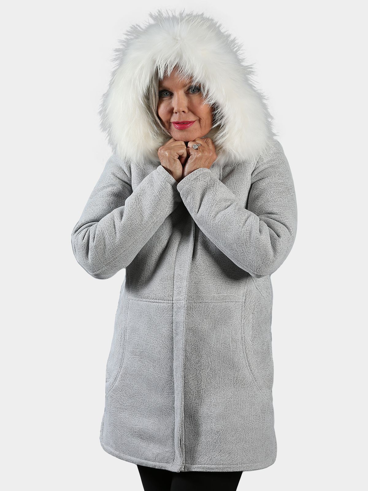 Woman's White Swan European Shearling Stroller