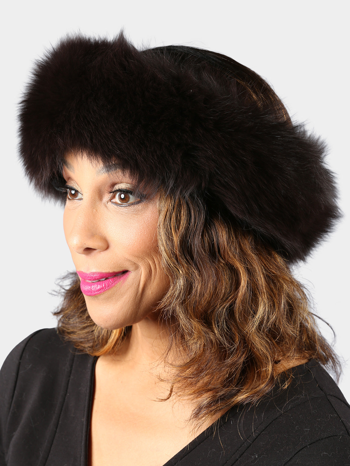 Woman's Brown Fox Fur Headband