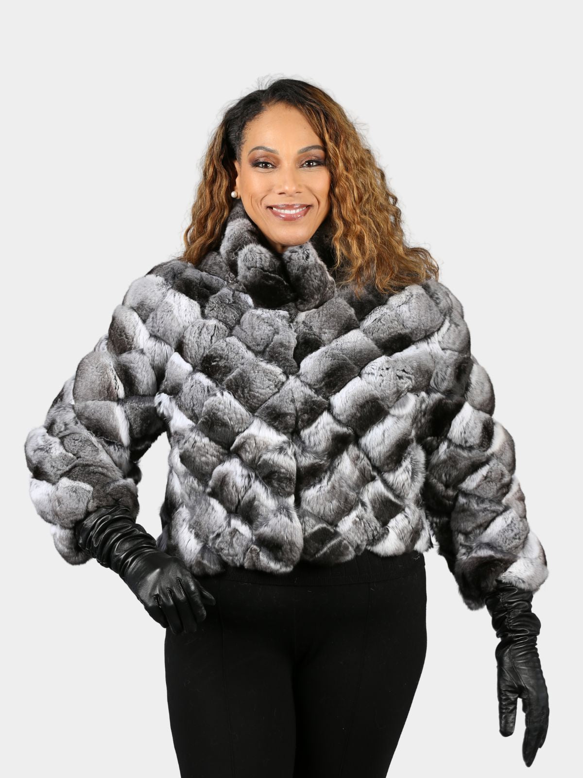 Women's Natural Chinchilla Fur Jacket