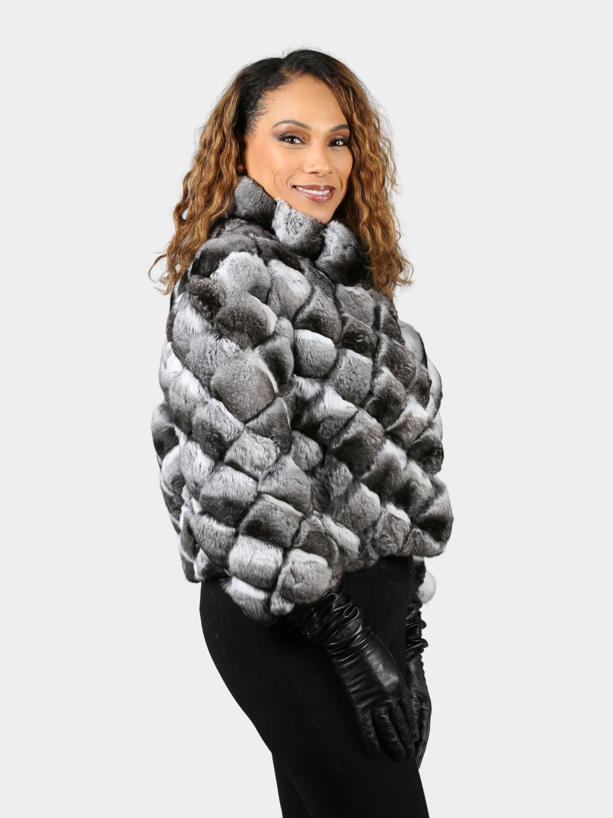 Women's Natural Chinchilla Fur Jacket