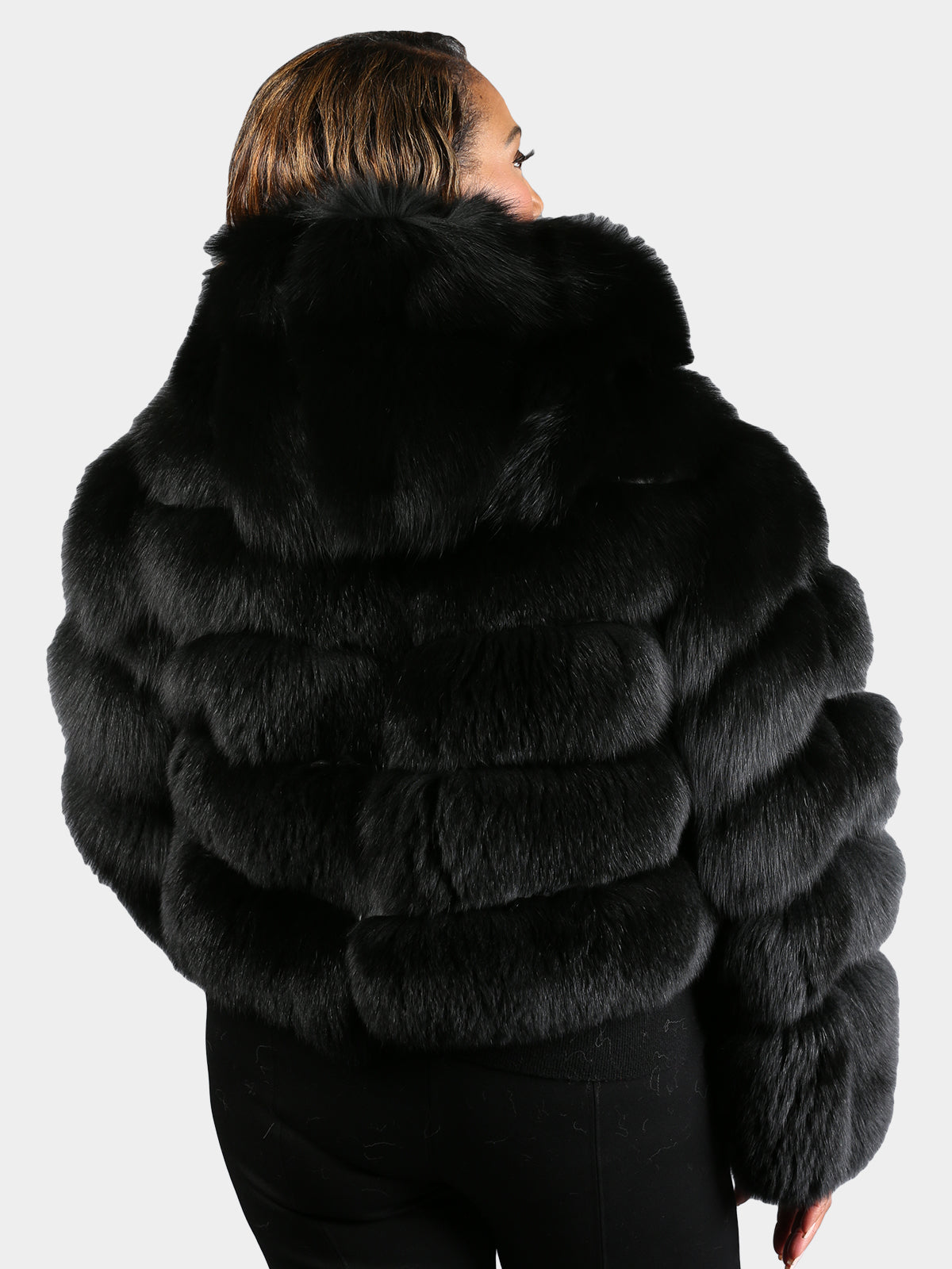 Women's Black Fox Fur Jacket