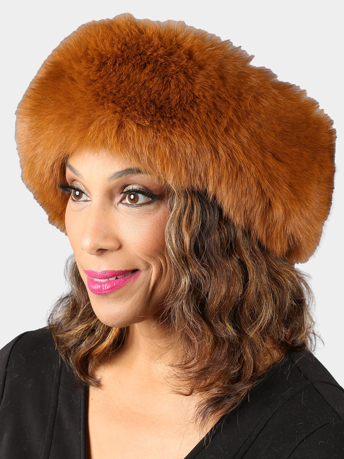 Fox Fur Brown Headband Dyed Fox Fur Headband By POLOGEORGIS | NYC main image 2