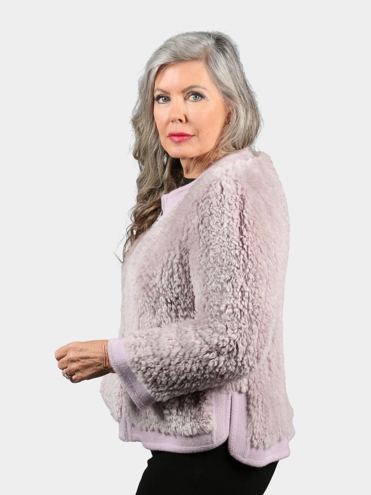 Women's Knitted Sheared Beaver Fur Jacket