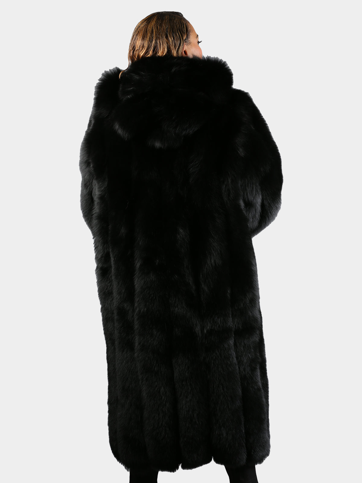 Women's Black Fox Fur Coat