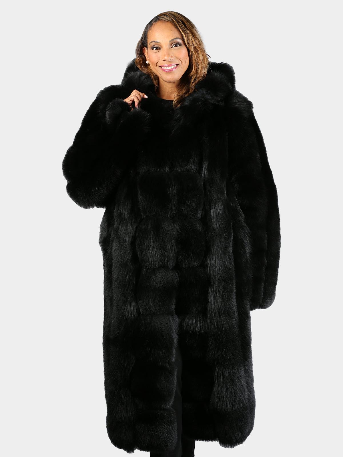 Women's Black Fox Fur Coat