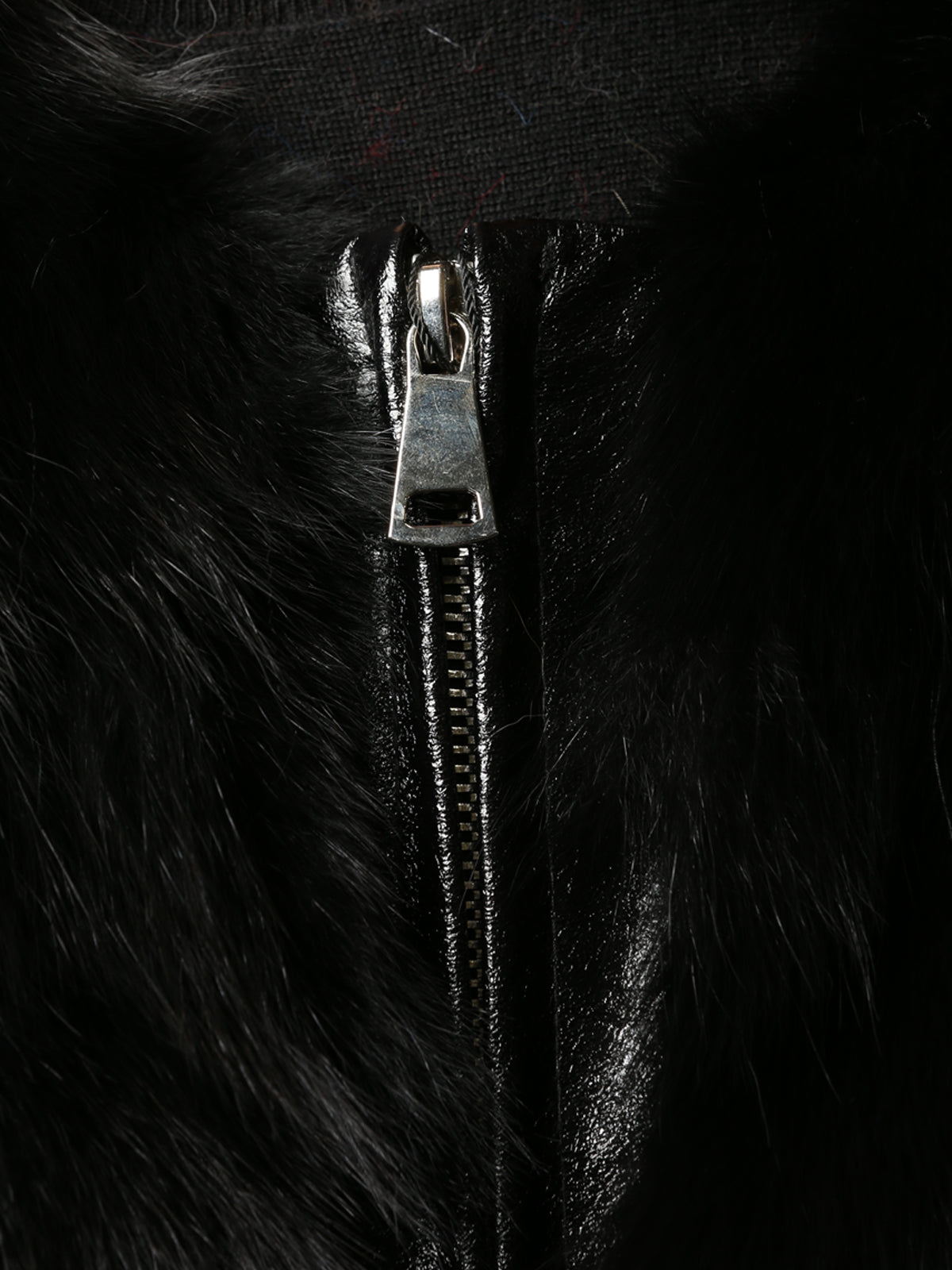 Women's Black Fox Fur Vest