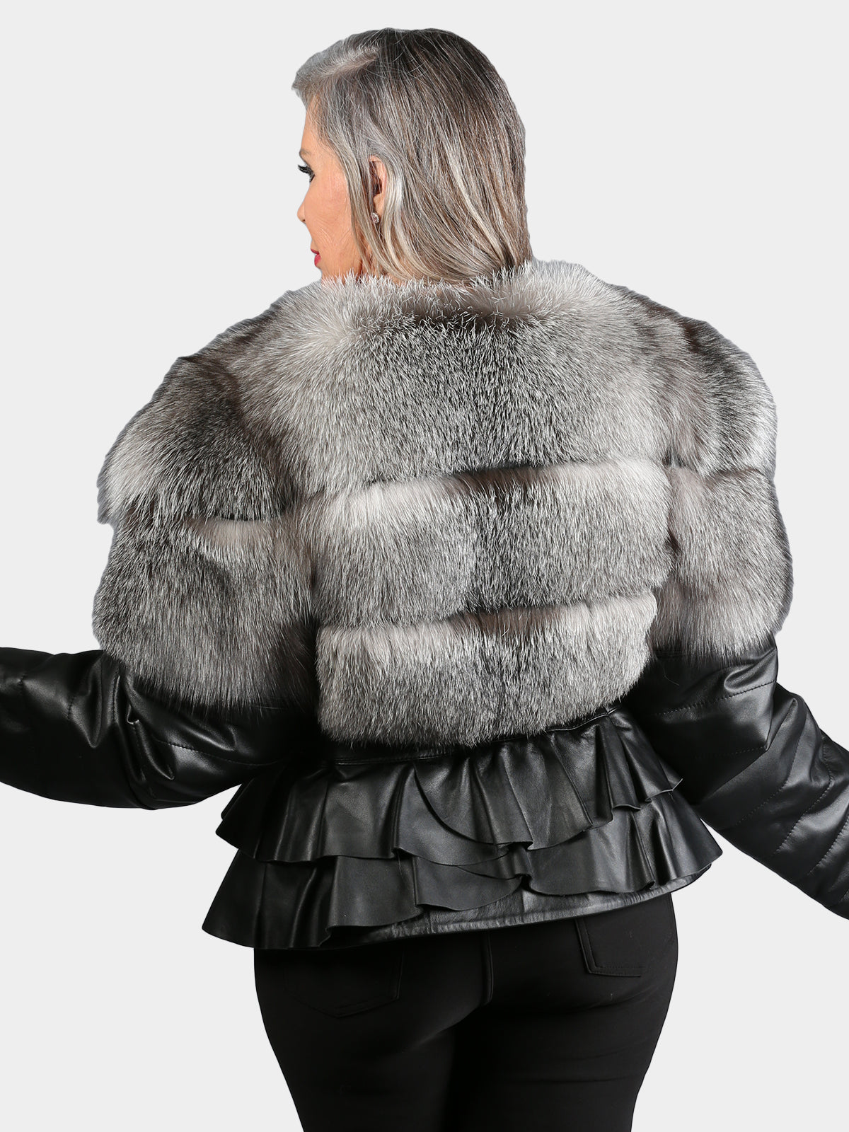 Women's Indigo Fox Fur Jacket