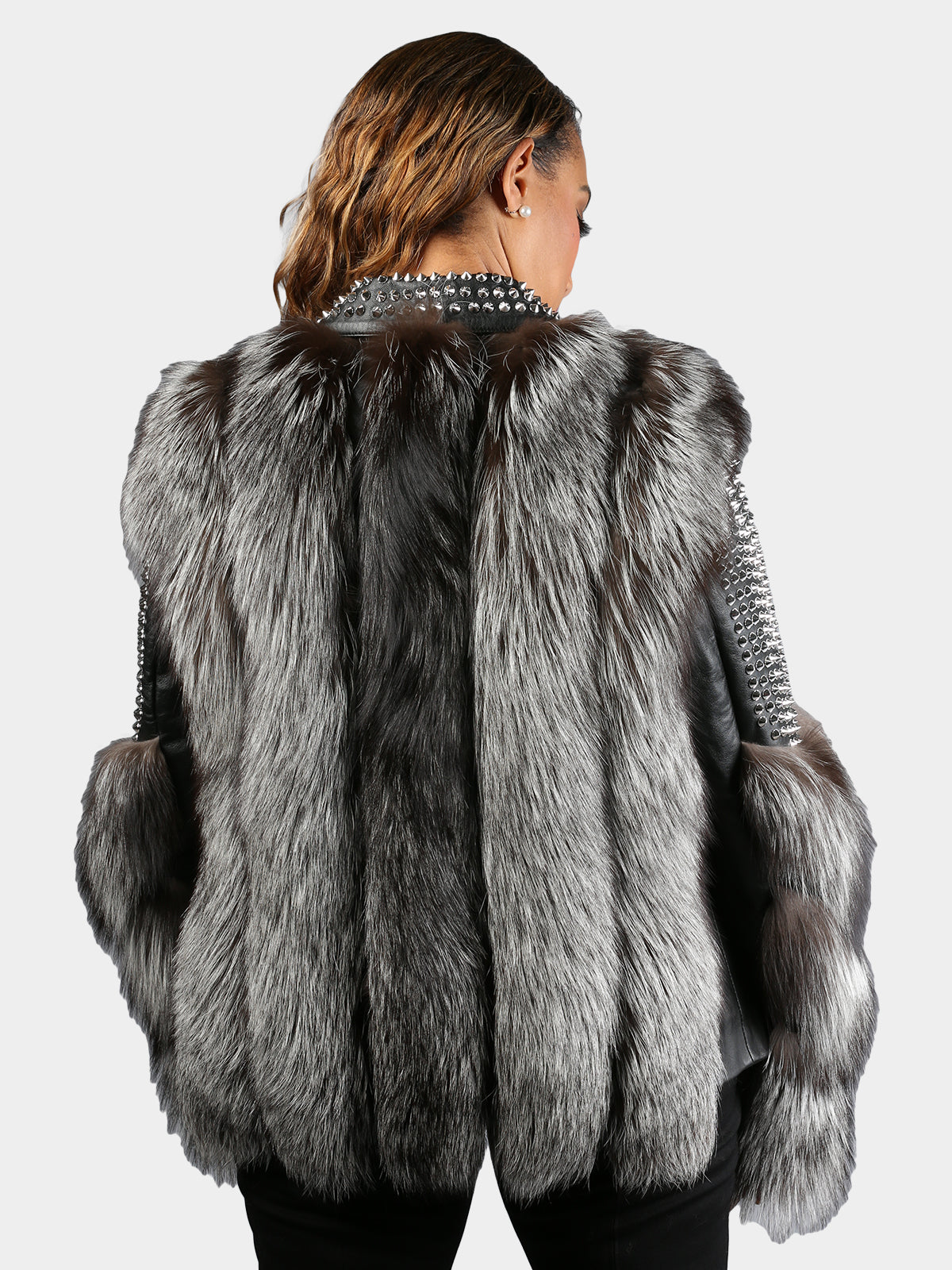 Women's Natural Silver Fox Fur Jacket
