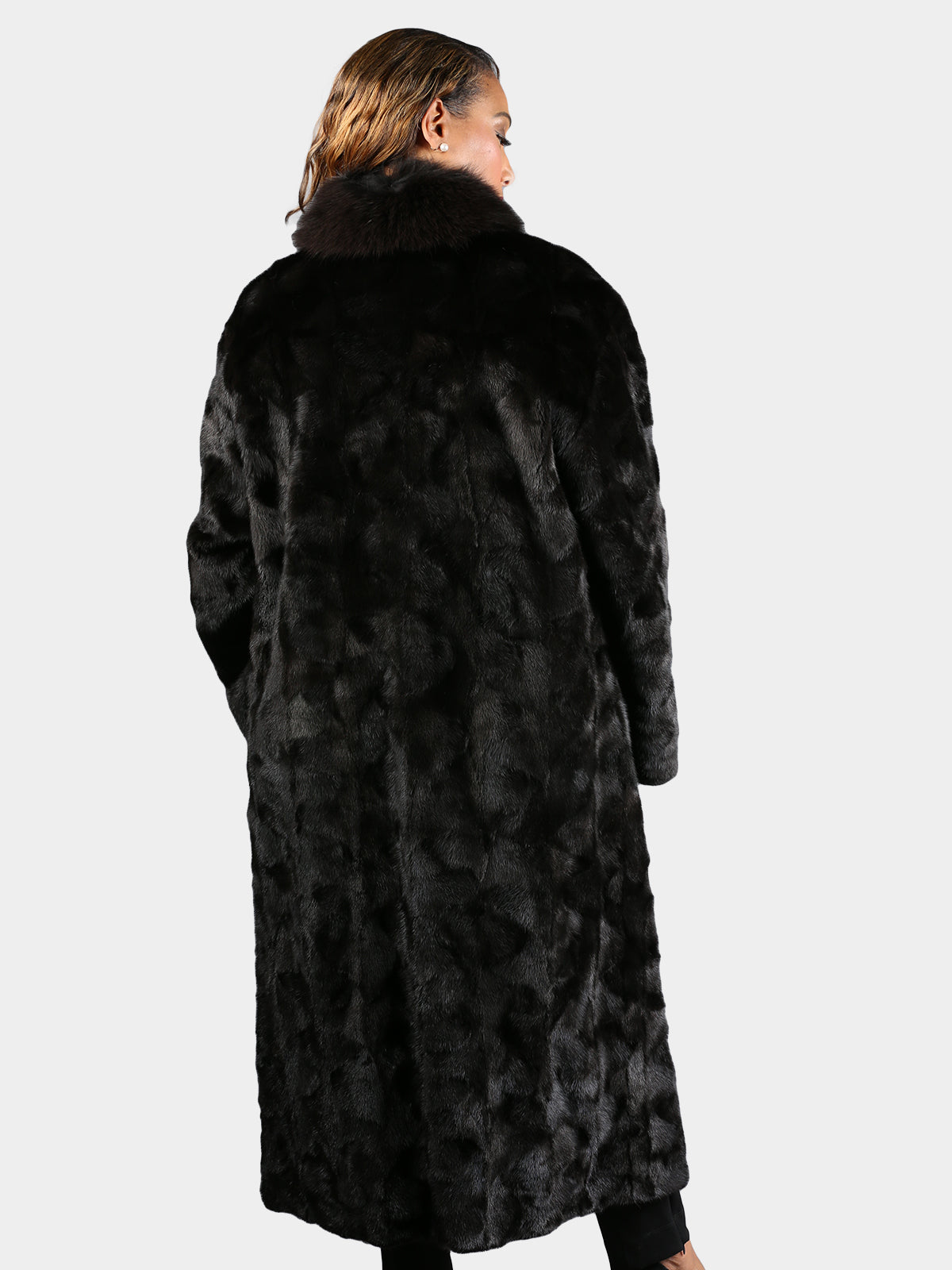 Women's Sculptured Mink Fur Coat
