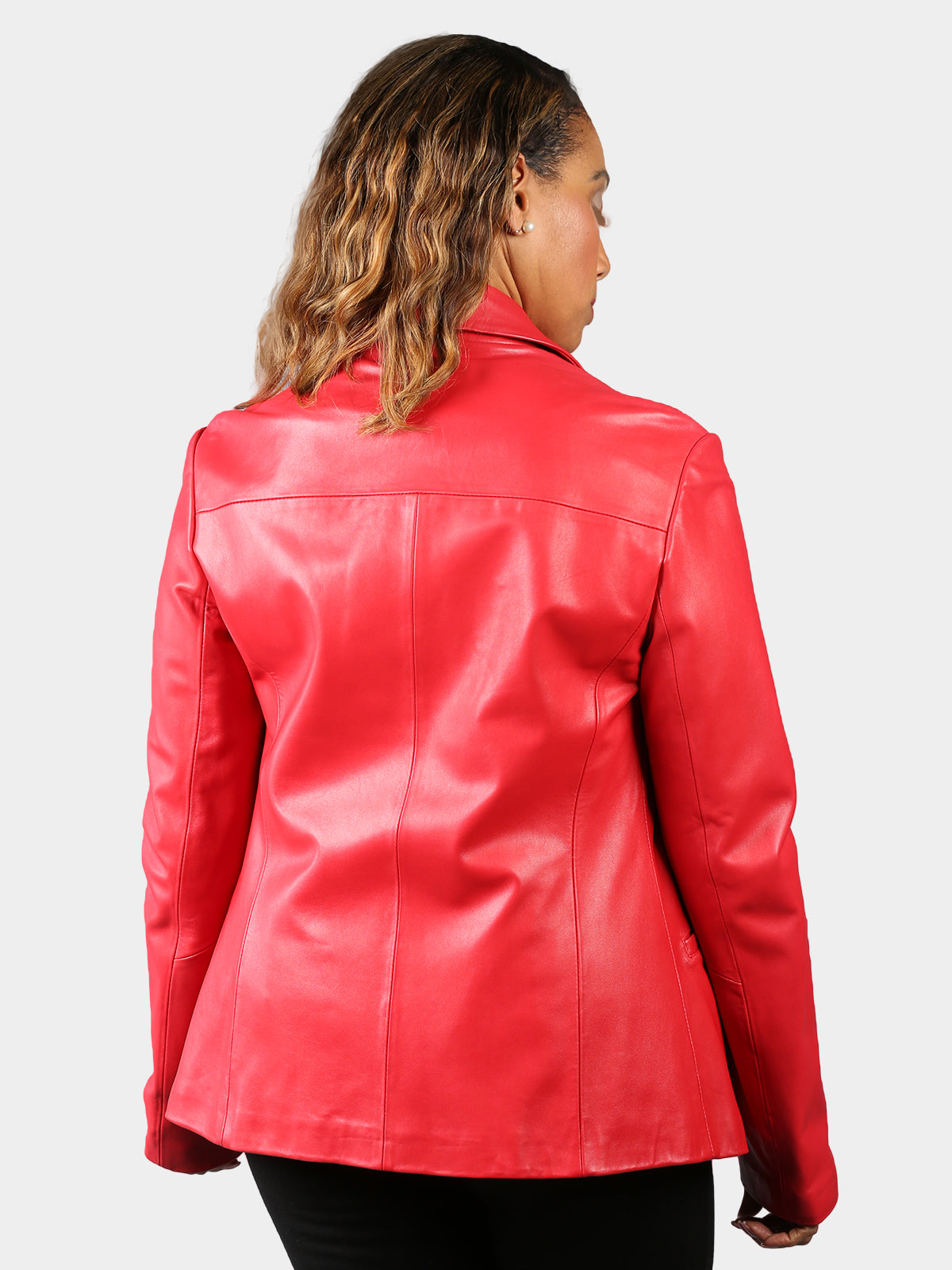 Woman's Red Leather Jacket