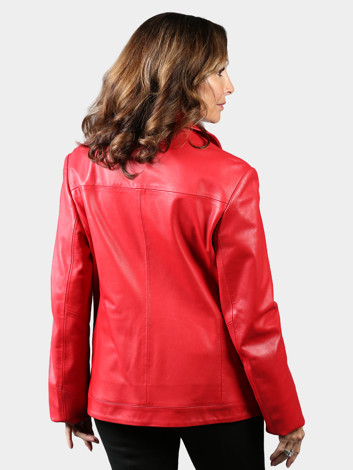 Woman's Red Leather Jacket