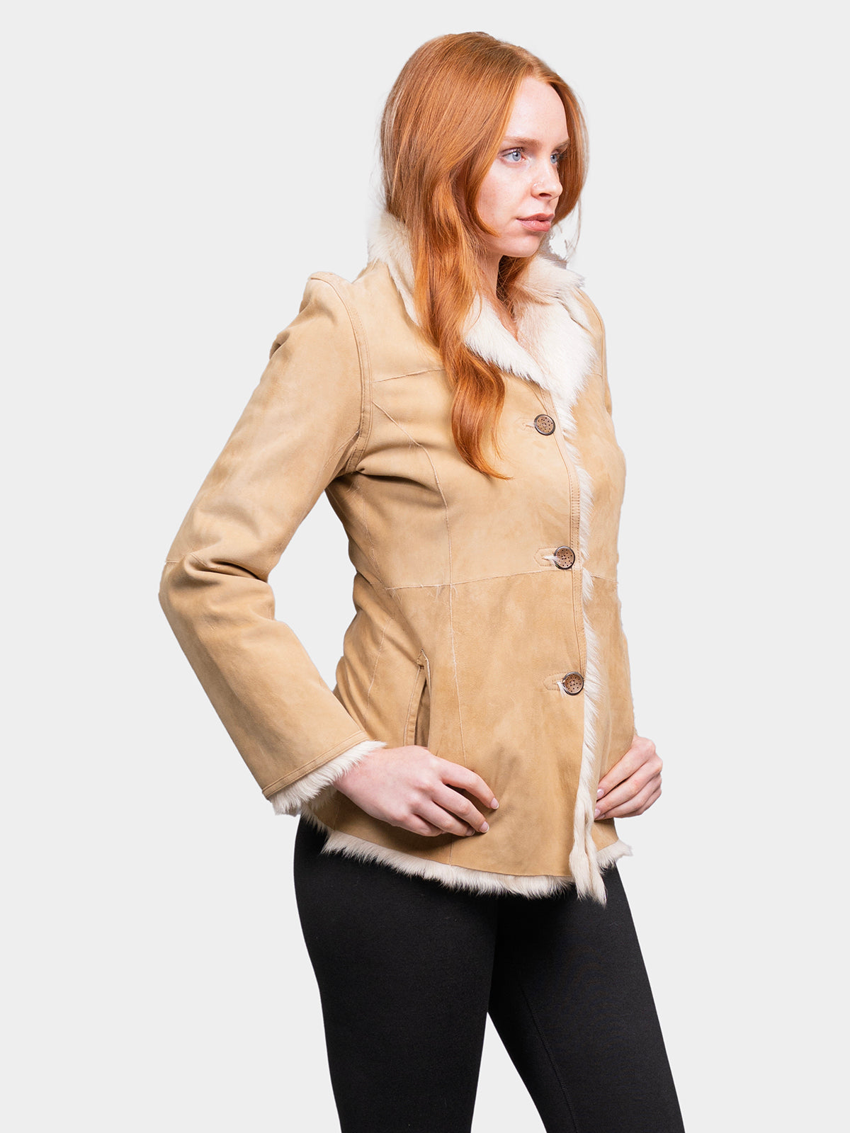 Women's Chamois Shearling Suede Jacket