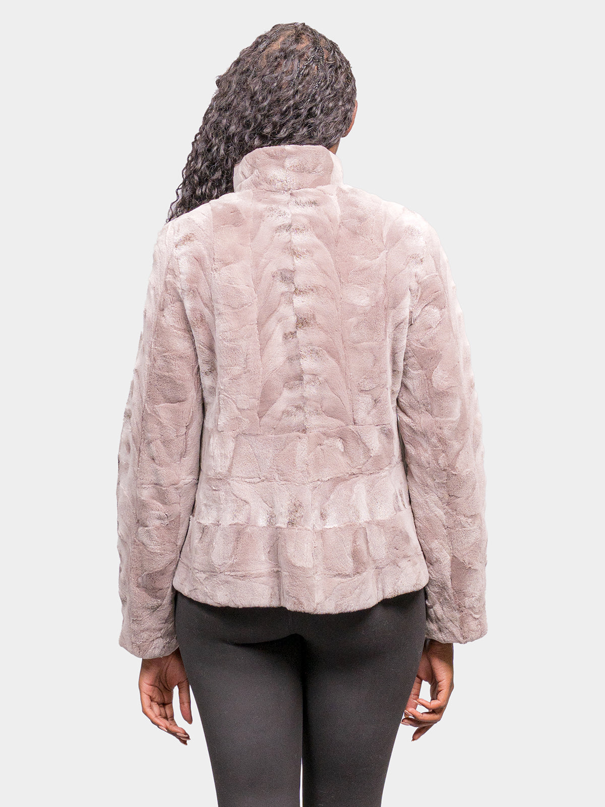 Women's Camel Sculptured Mink Jacket