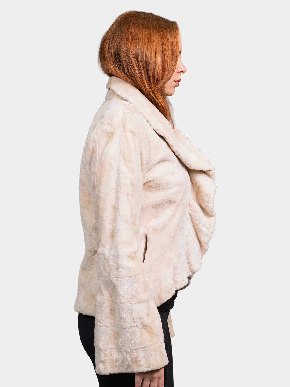 Women's Pearl Sculptured Sheared Mink Jacket