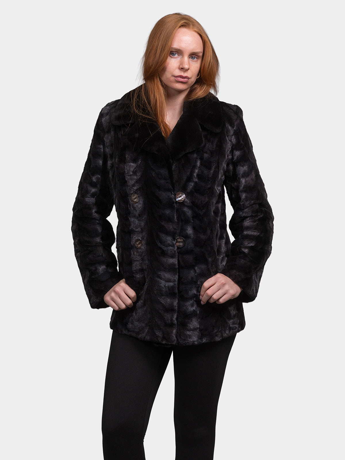 Women's Black Mink Pieces Stroller