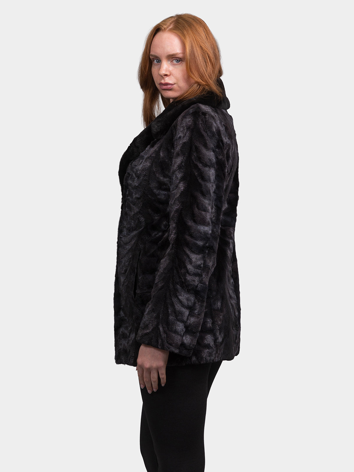 Women's Black Mink Pieces Stroller