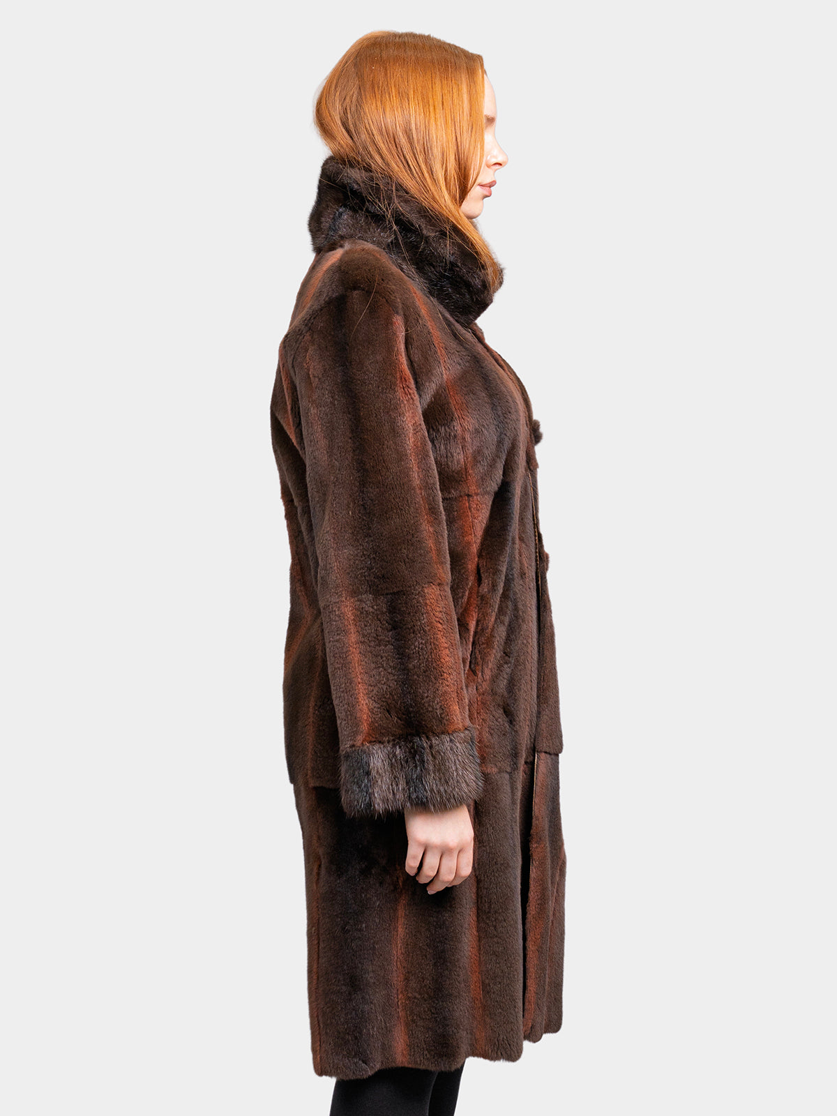 Women's Dark Brown Sheared Mink Jacket