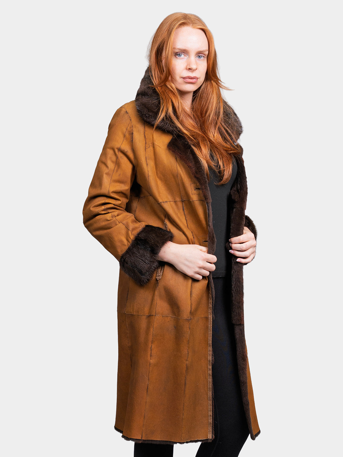 Women's Dark Brown Sheared Mink Jacket
