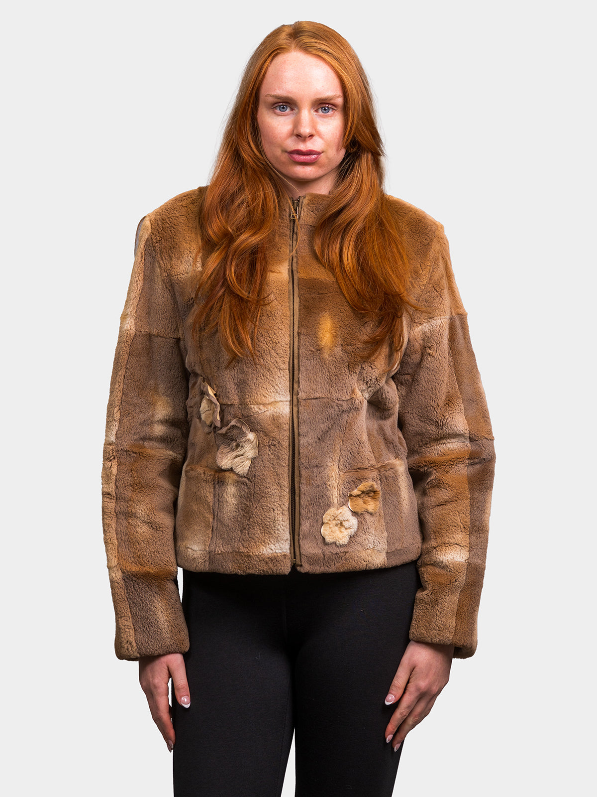 Women's Toffee Sheared Muskrat Jacket