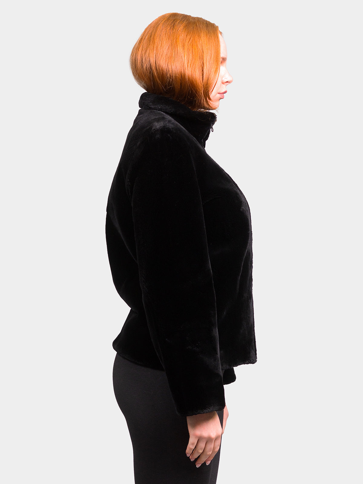 Women's Black Sheared Beaver Jacket