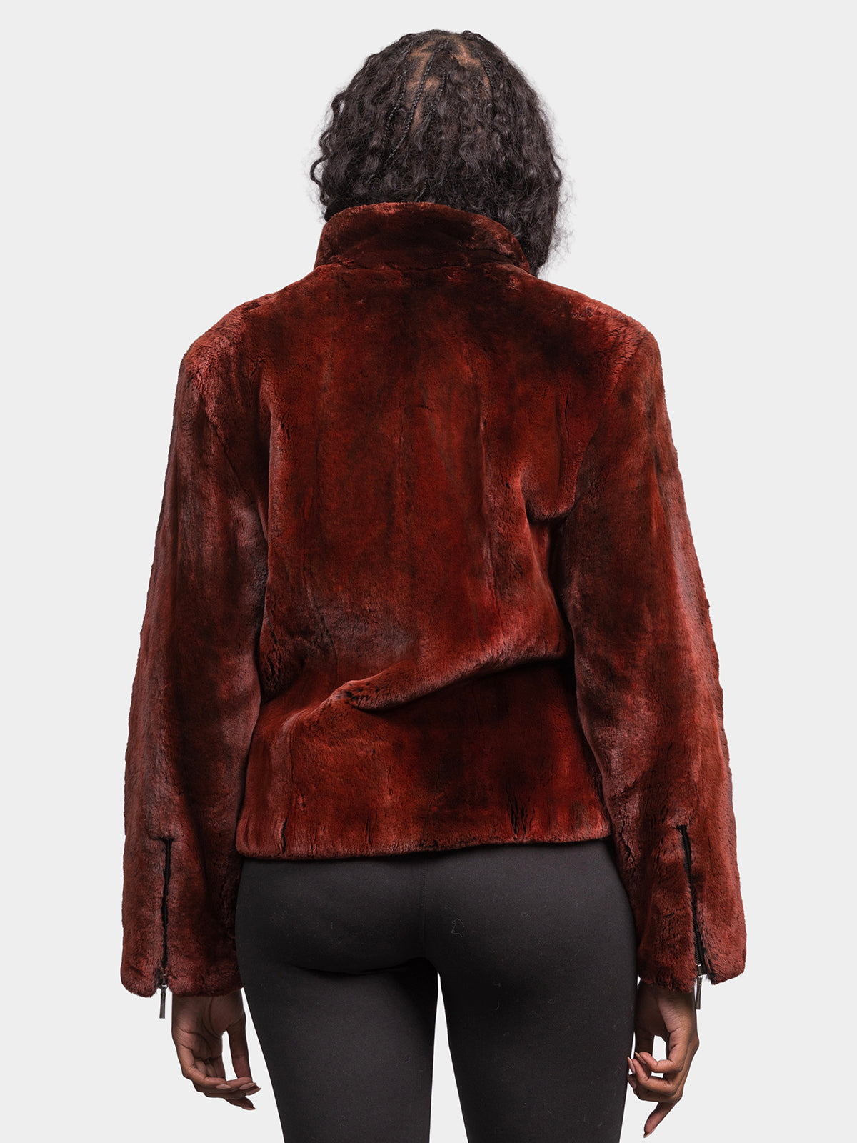 Women's Fire Orange Sheared Beaver Jacket