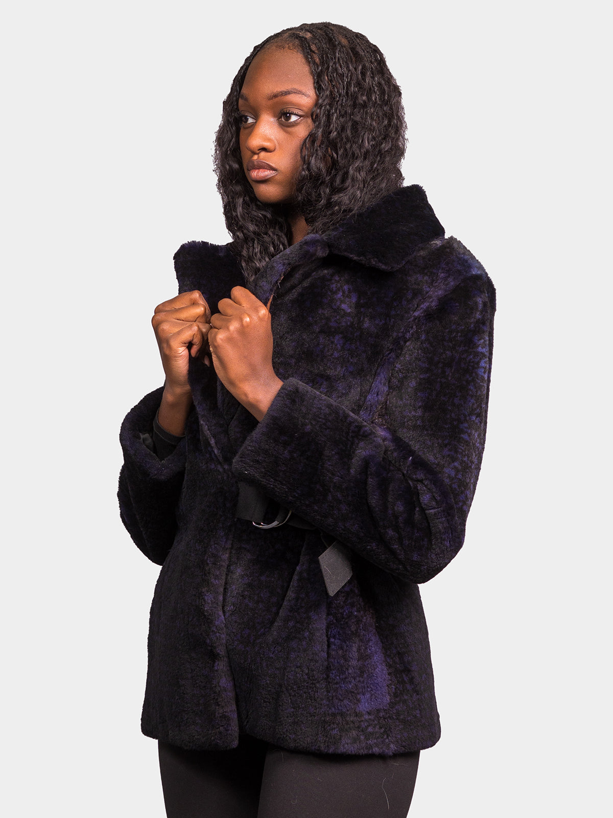 Women's Violet Sheared Raccoon Jacket