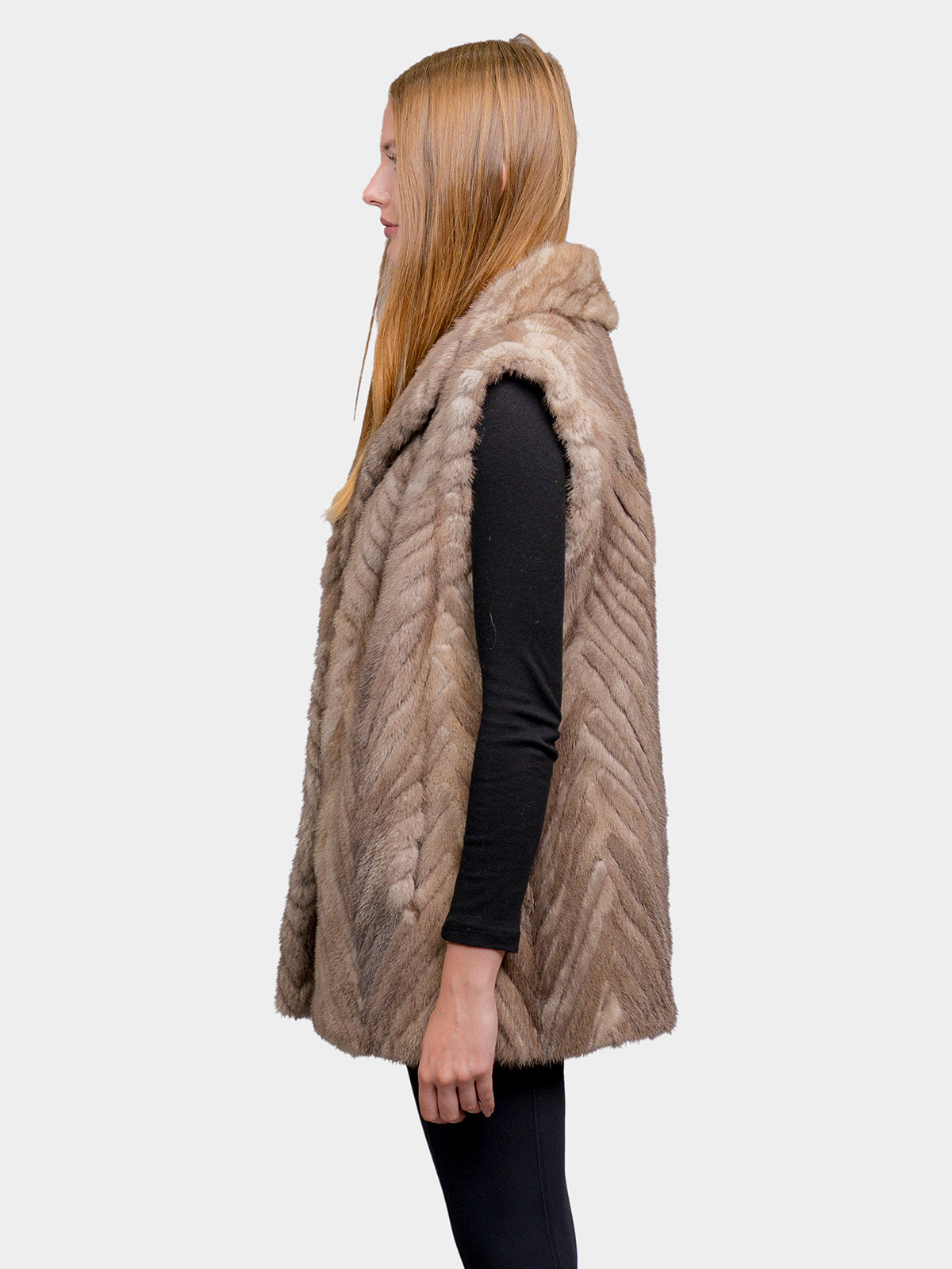 Women's Lutetia Chevron Mink Vest