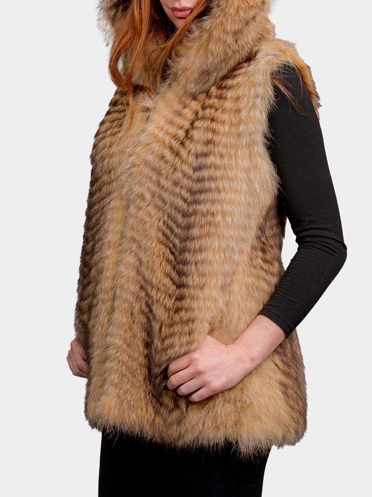 Women's Crystal Raccoon Vest