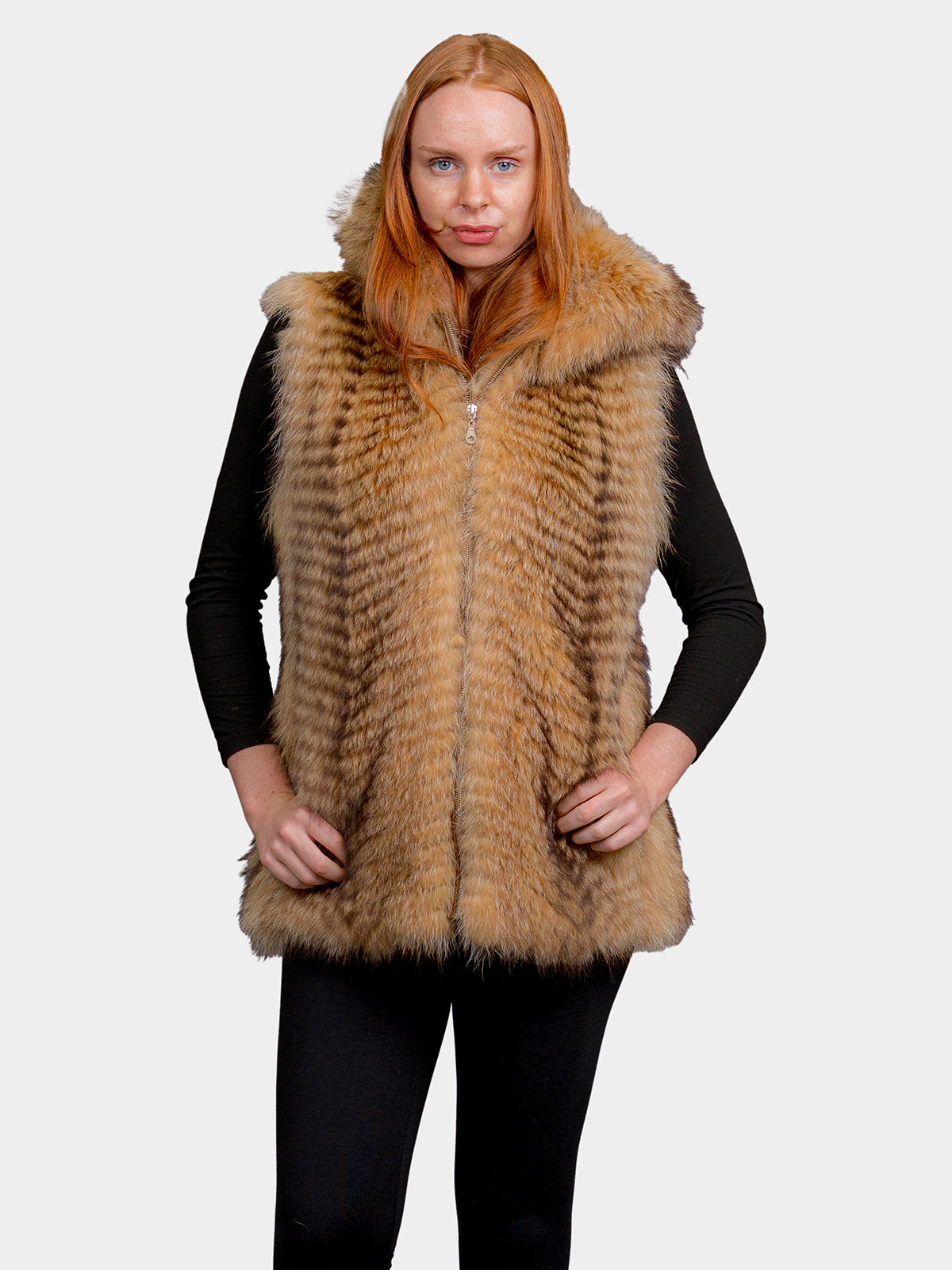 Women's Crystal Raccoon Vest