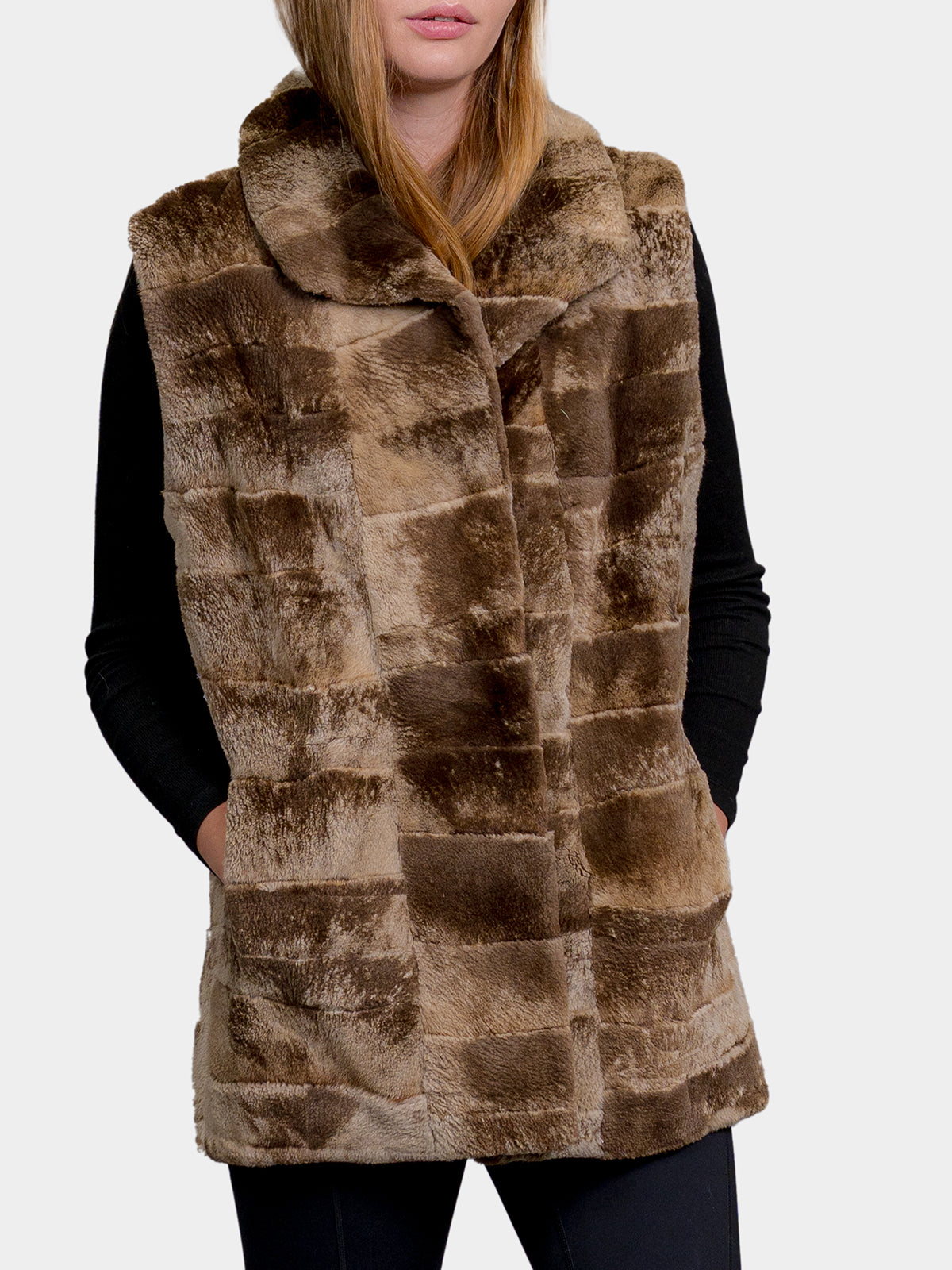 Women's Iceberg Sculptured Sheared Beaver Vest