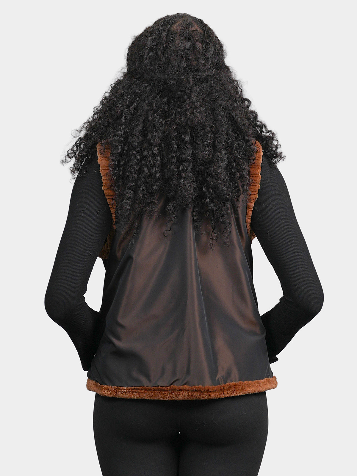 Women's Butterscotch Sheared Beaver Vest