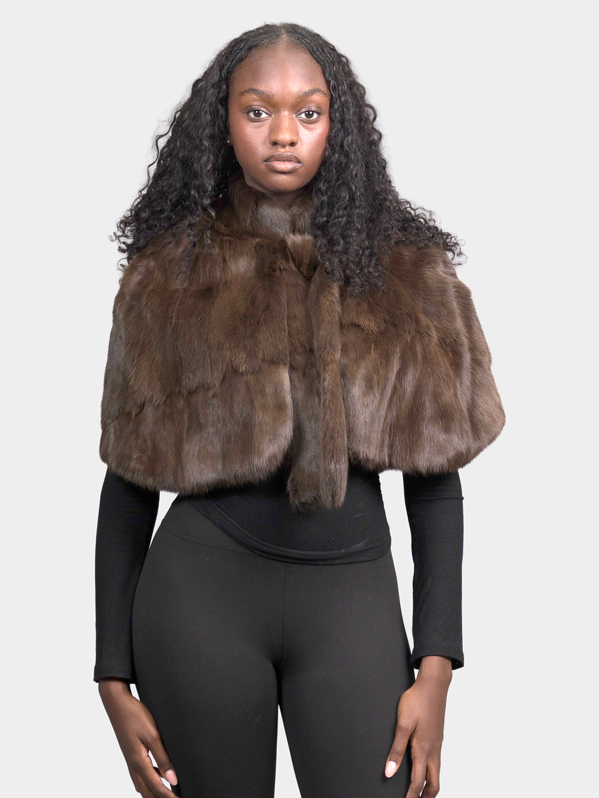 Women's Brown Squirrel Cape