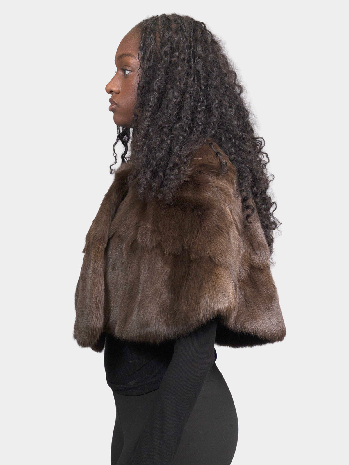 Women's Brown Squirrel Cape