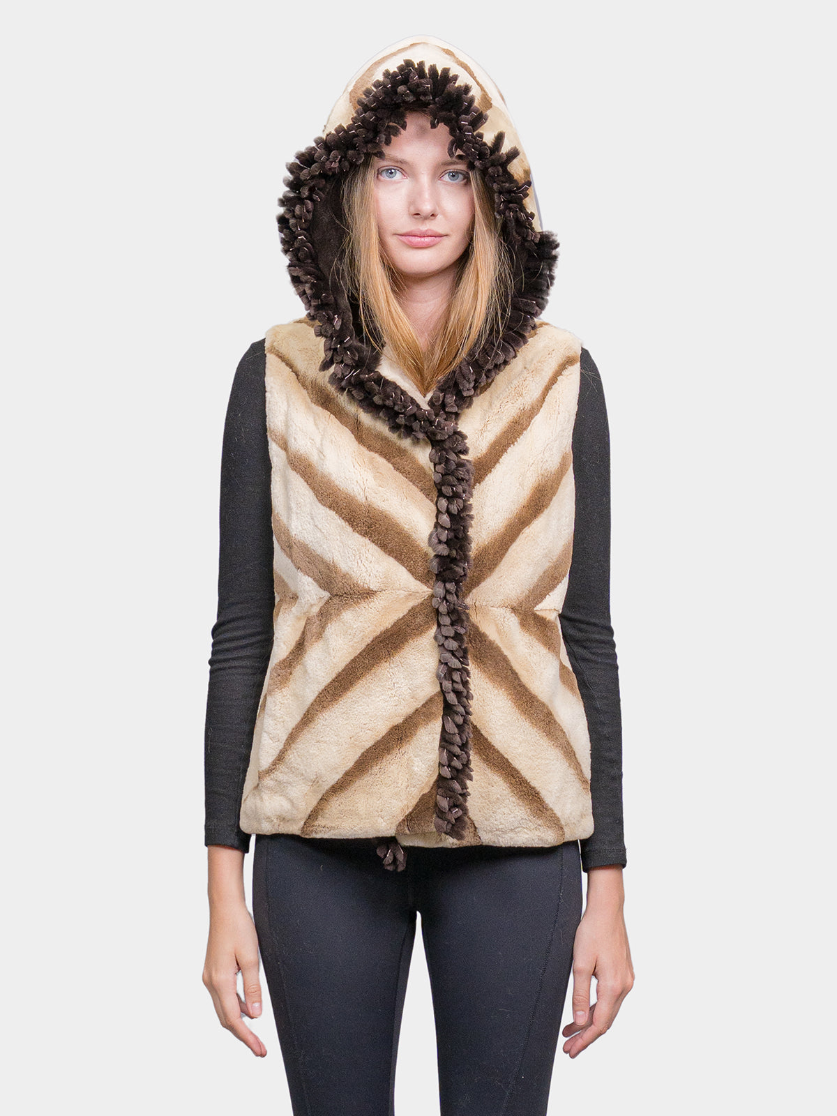 Women's Cocoa Frost Sheared Mink Vest