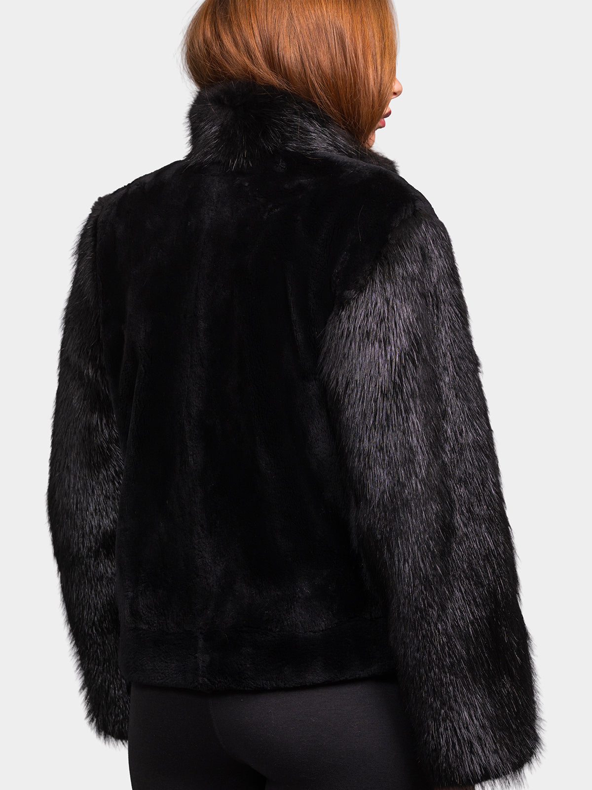 Women's Black Sheared Beaver Jacket