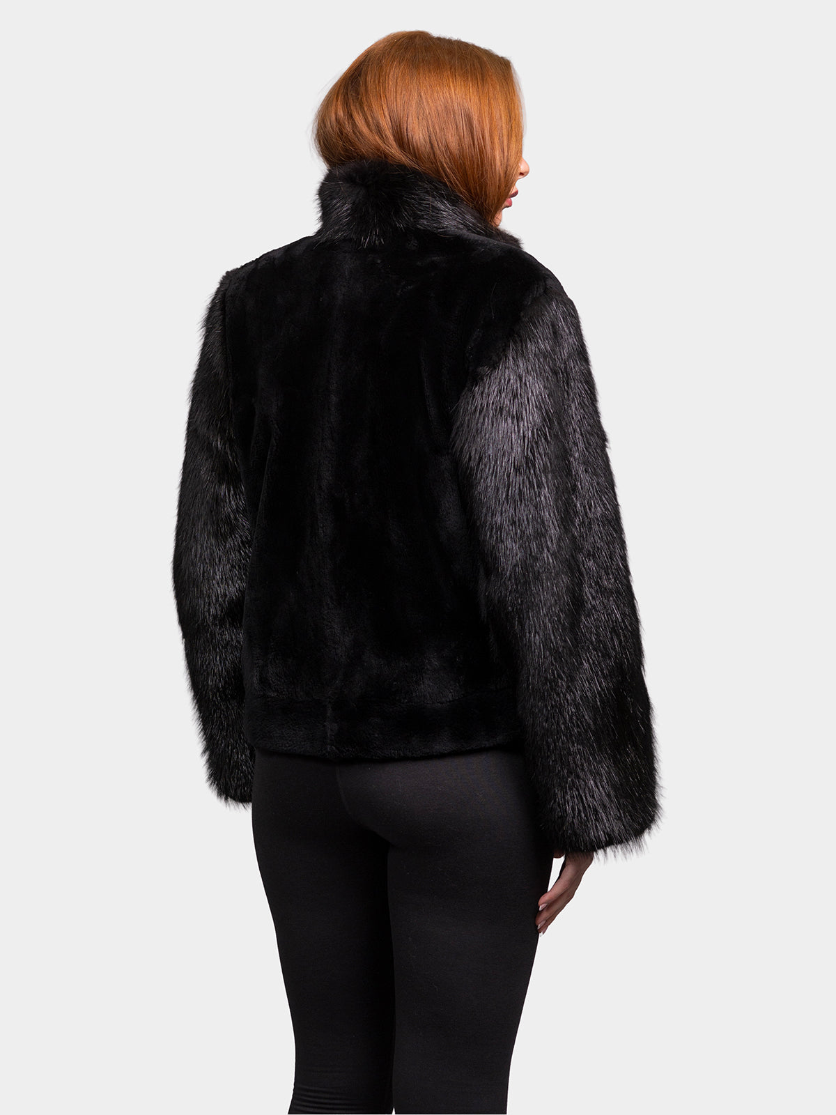 Women's Black Sheared Beaver Jacket