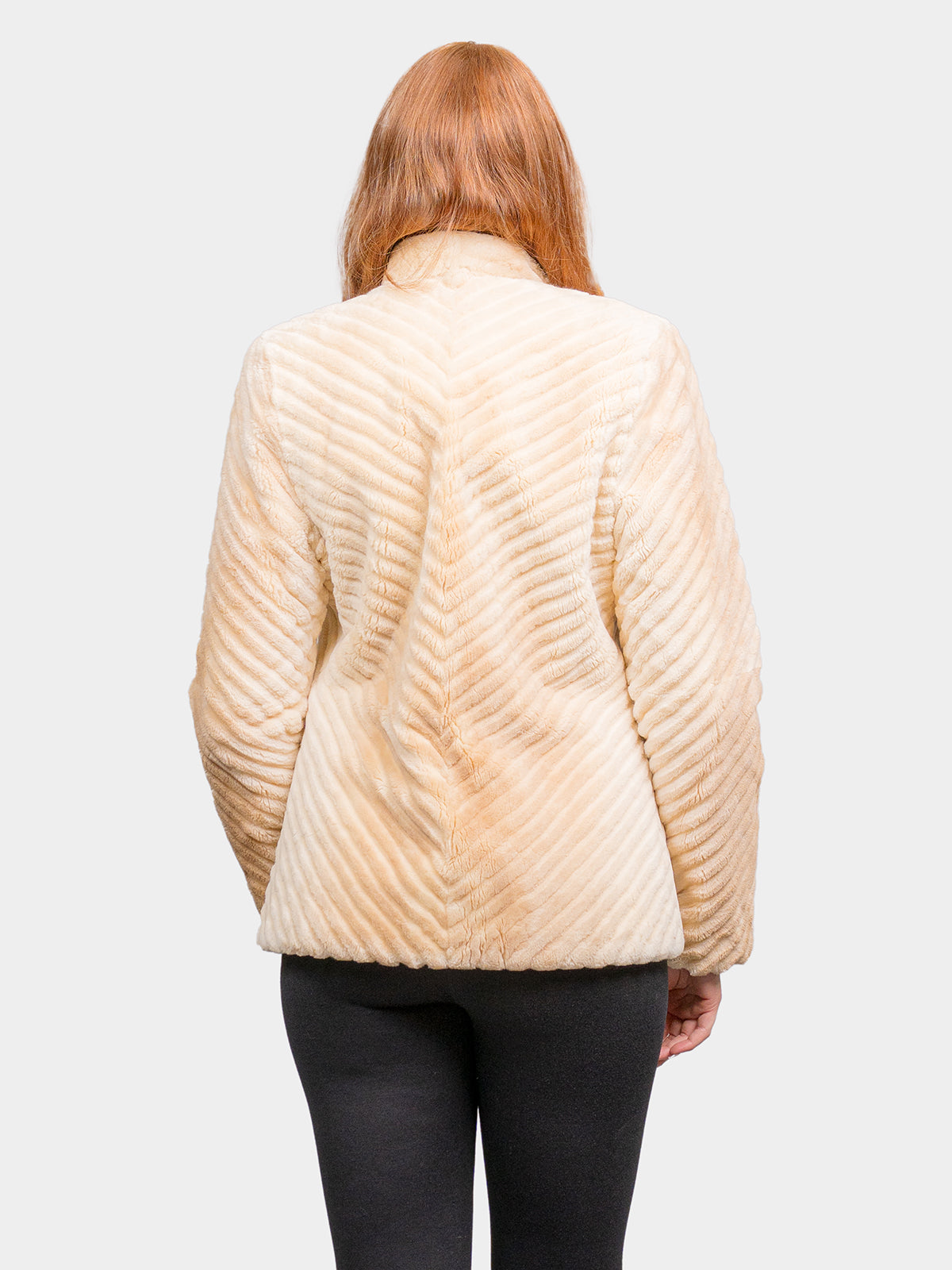 Women's Cream Sheared Beaver Jacket
