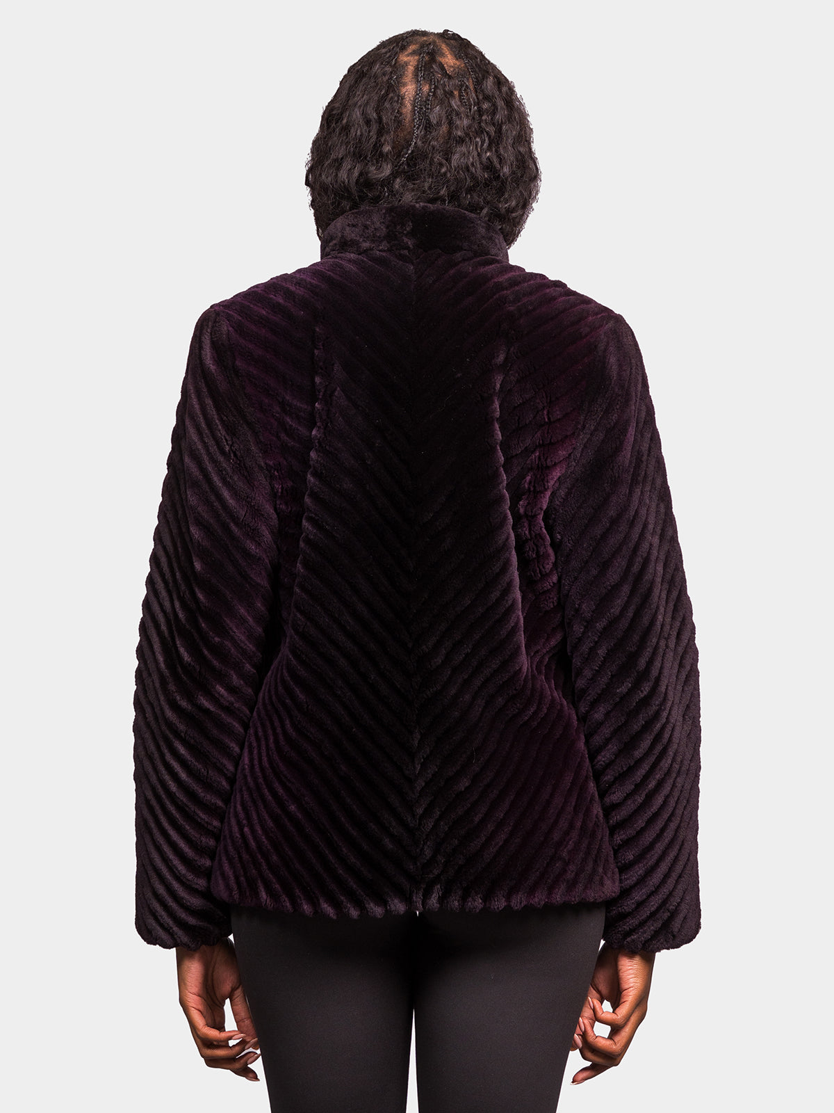 Women's Amethyst Grooved Sheared Beaver Jacket