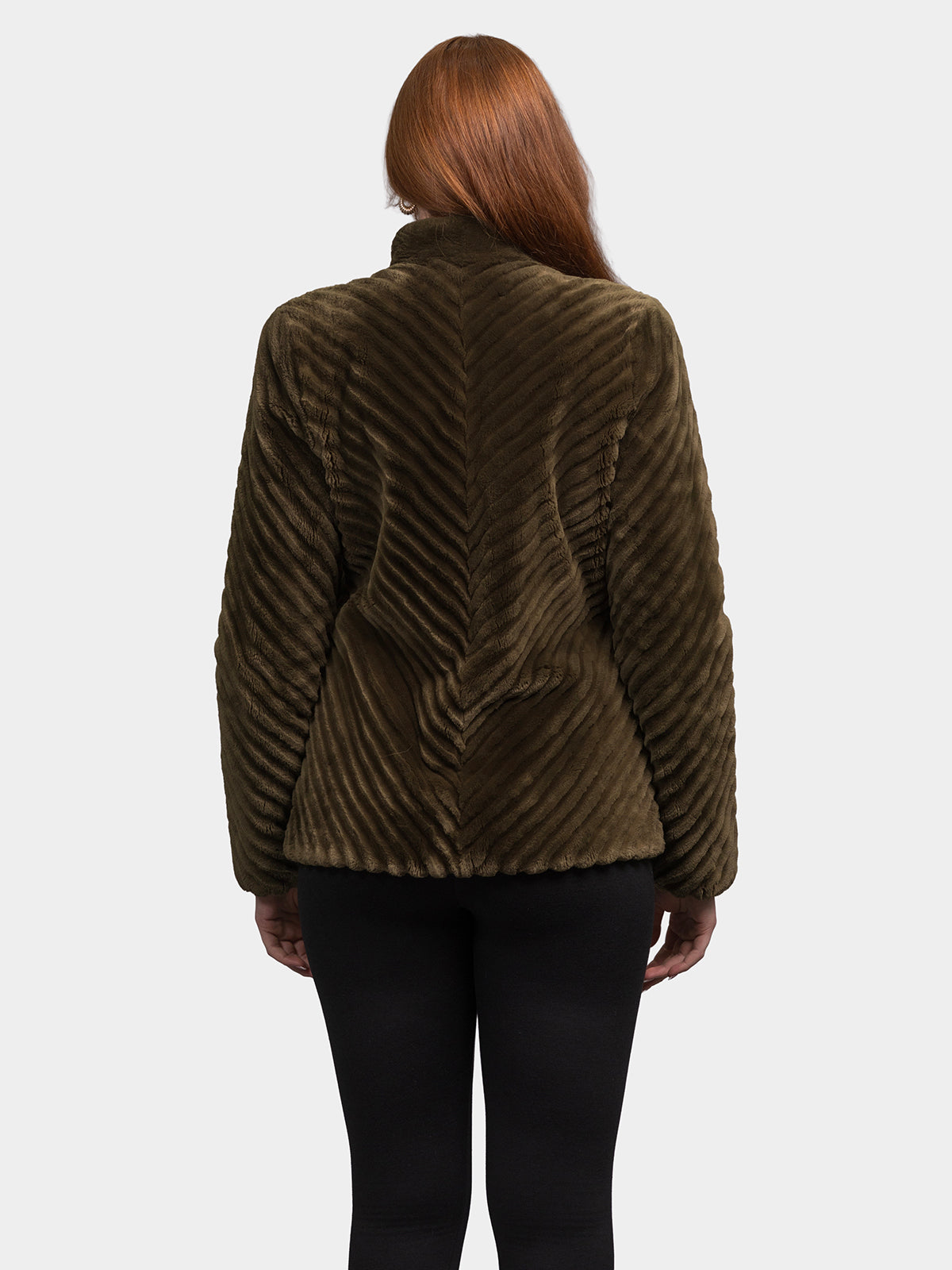 Women's Loden Sheared Beaver Jacket