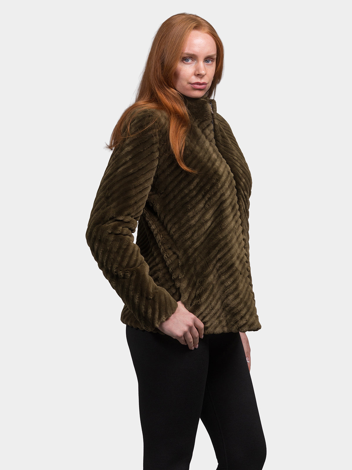 Women's Loden Sheared Beaver Jacket