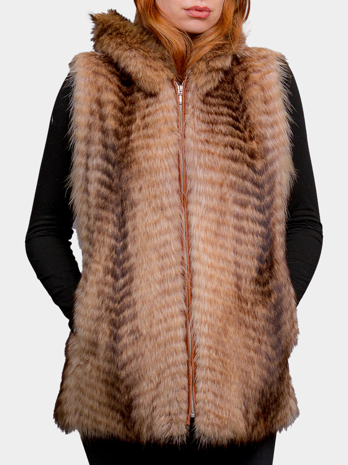 Women's Crystal Raccoon Vest