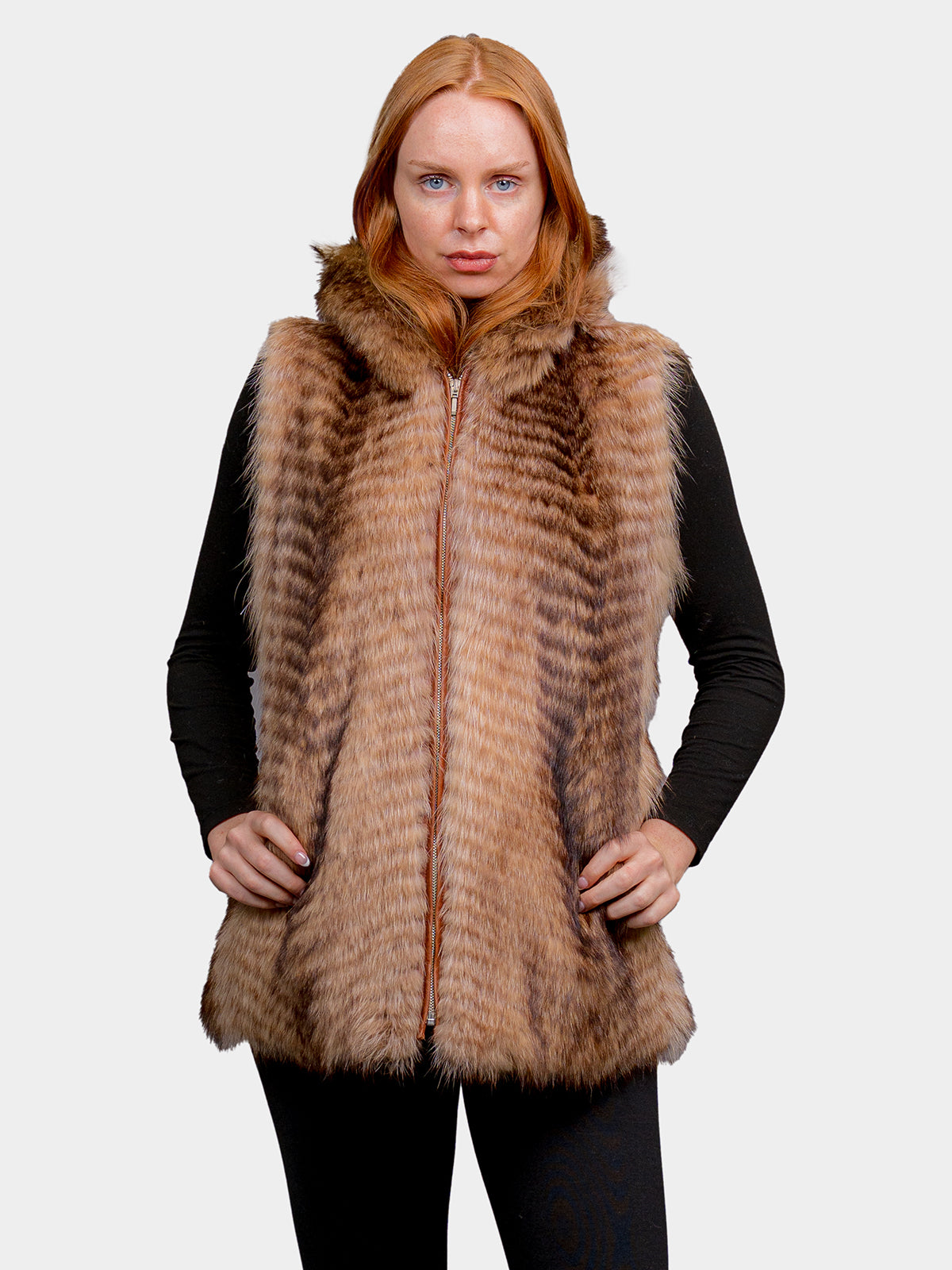Women's Crystal Raccoon Vest