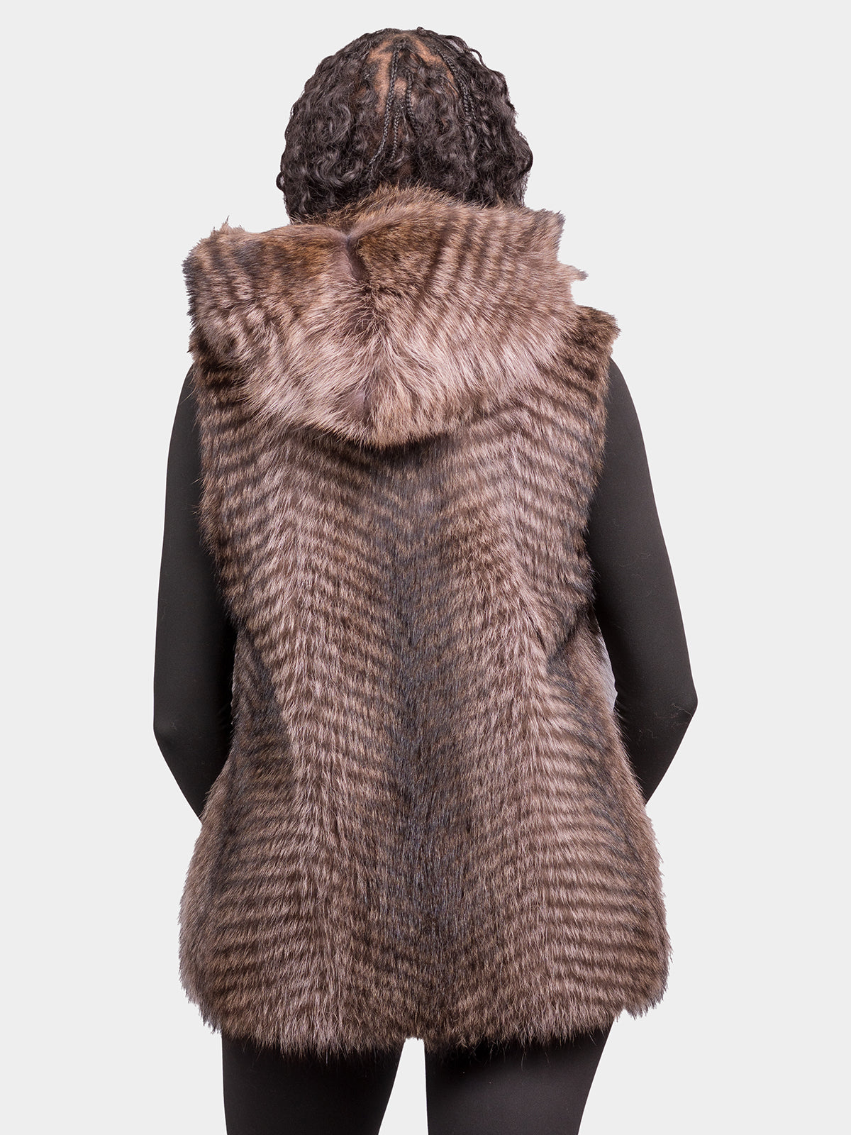 Women's Natural Raccoon Vest